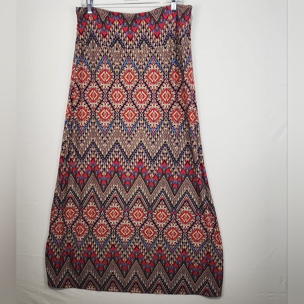 CATO Women's Geometric Patterned Maxi Skirt Size M